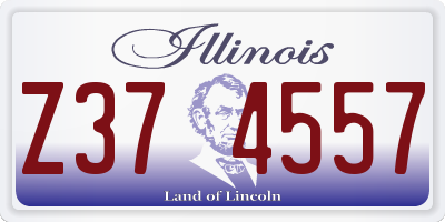 IL license plate Z374557