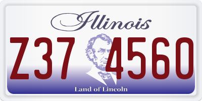 IL license plate Z374560