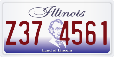 IL license plate Z374561