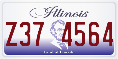 IL license plate Z374564