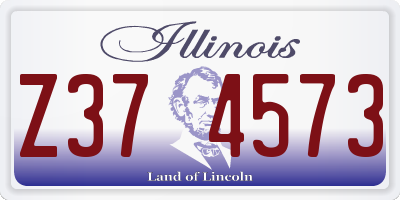 IL license plate Z374573