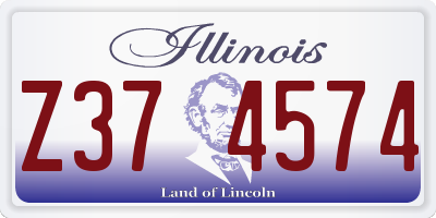 IL license plate Z374574