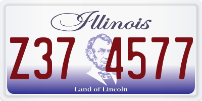 IL license plate Z374577