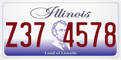 IL license plate Z374578