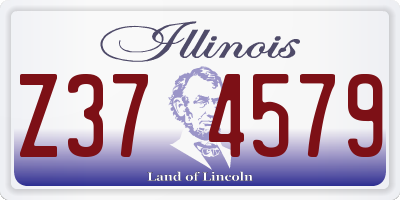 IL license plate Z374579