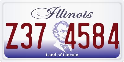 IL license plate Z374584