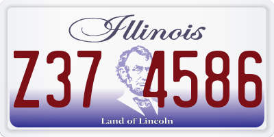 IL license plate Z374586