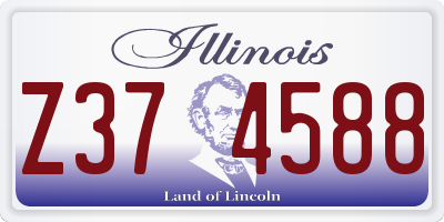IL license plate Z374588