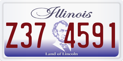 IL license plate Z374591