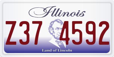IL license plate Z374592
