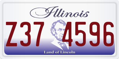 IL license plate Z374596