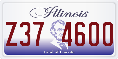 IL license plate Z374600