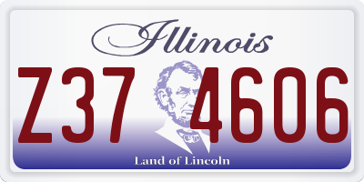 IL license plate Z374606
