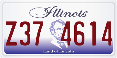 IL license plate Z374614