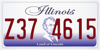 IL license plate Z374615