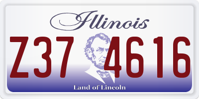 IL license plate Z374616