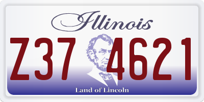 IL license plate Z374621