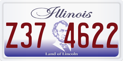 IL license plate Z374622