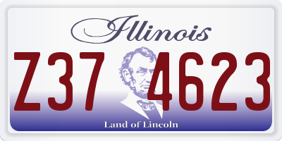 IL license plate Z374623