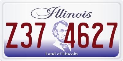IL license plate Z374627