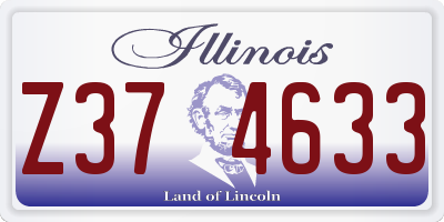 IL license plate Z374633