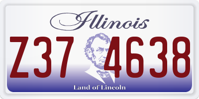 IL license plate Z374638