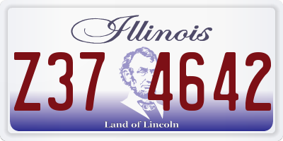 IL license plate Z374642