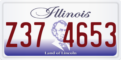 IL license plate Z374653