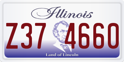 IL license plate Z374660