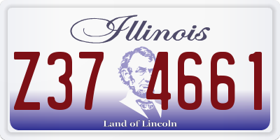 IL license plate Z374661