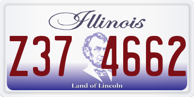 IL license plate Z374662
