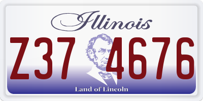IL license plate Z374676