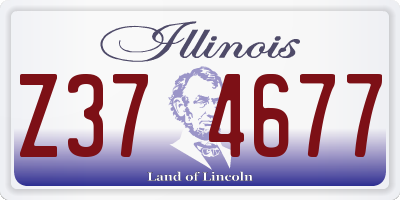 IL license plate Z374677