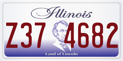 IL license plate Z374682