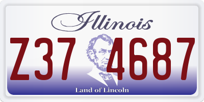 IL license plate Z374687