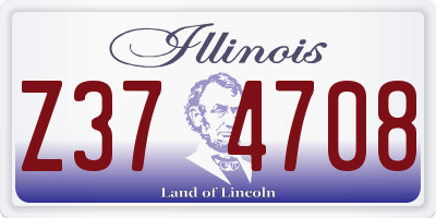 IL license plate Z374708
