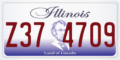 IL license plate Z374709