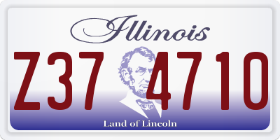 IL license plate Z374710