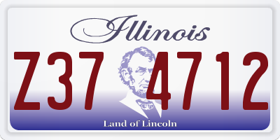 IL license plate Z374712