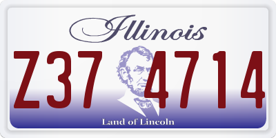 IL license plate Z374714
