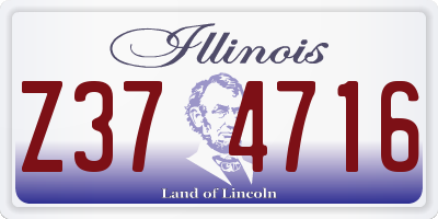 IL license plate Z374716