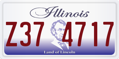 IL license plate Z374717