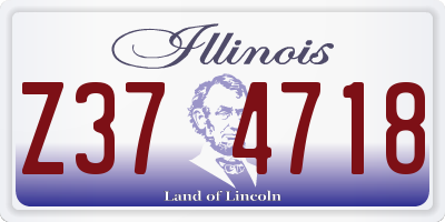 IL license plate Z374718