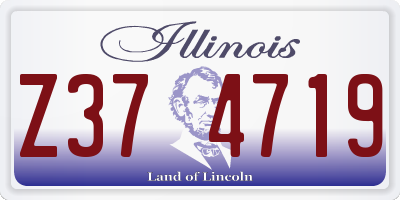 IL license plate Z374719