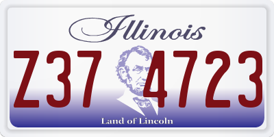 IL license plate Z374723