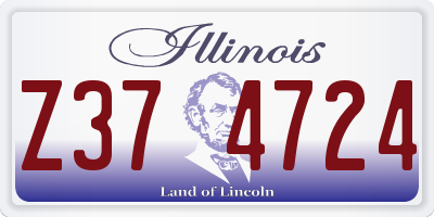 IL license plate Z374724