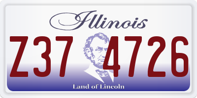 IL license plate Z374726