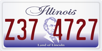 IL license plate Z374727