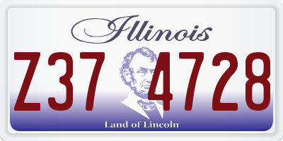 IL license plate Z374728