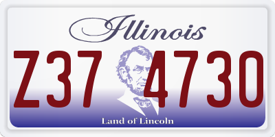 IL license plate Z374730